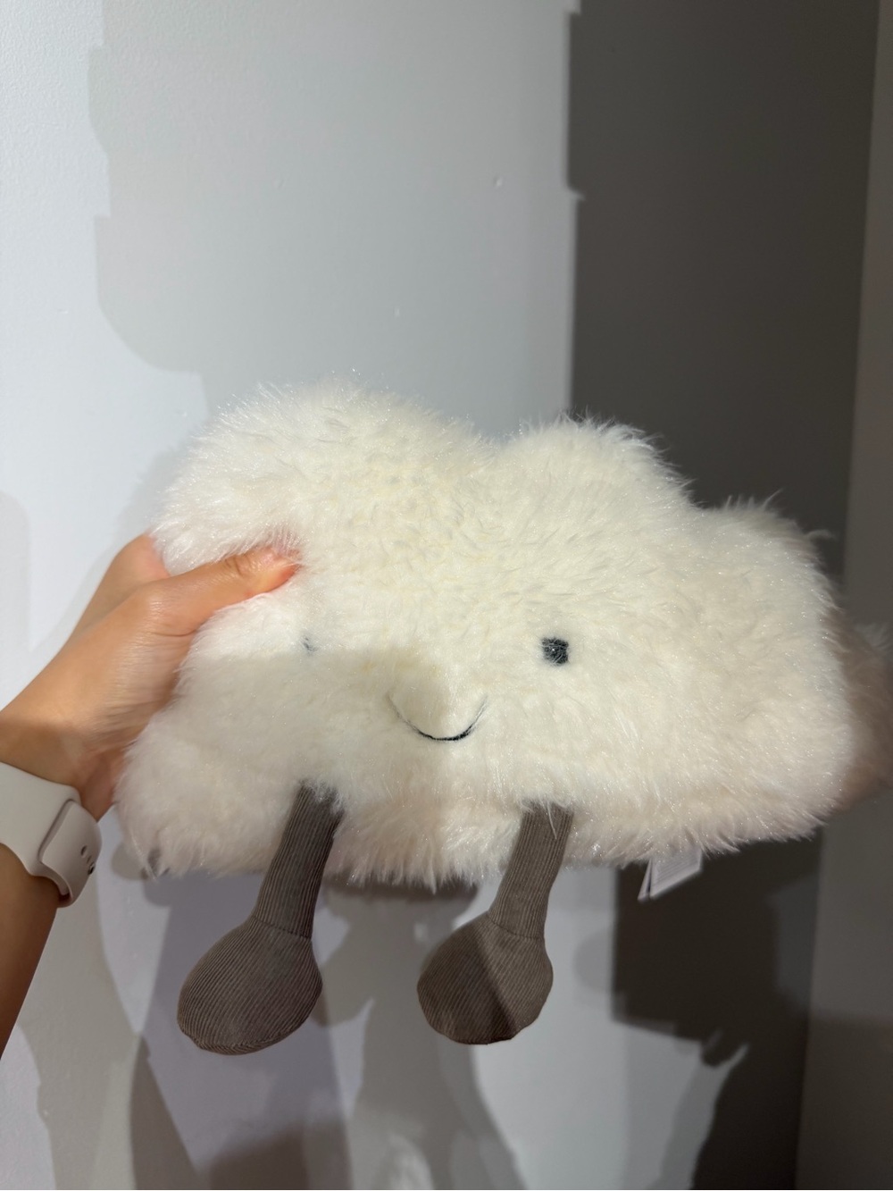 Jellycat Cream Cloud Plush with Brown Legs